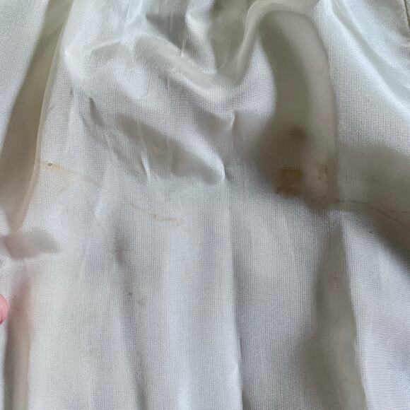 Vintage 1950s White Ruffle Jumper Dress with Apron Trim Handmade XS - Picture 13 of 13